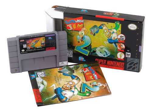 Earthworm Jim 2 Super Nintendo Snes Repro