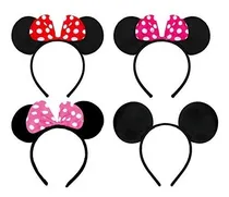 Comprar 10 Diadema Minnie Mouse Orejas Raton Negro Mickey Economica