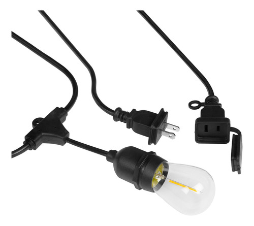 Serie De Luces 15 Focos Vintage Led Extensión 14.6m Exterior