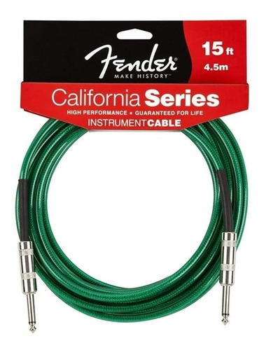 Cable Fender California 4,5 Metros Instrumento Plug