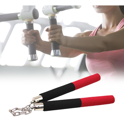 Treinamento De Brinquedo Nunchucks Acolchoado De Vermelho