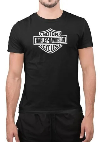 Playera Harley Davidson Logo Blanco