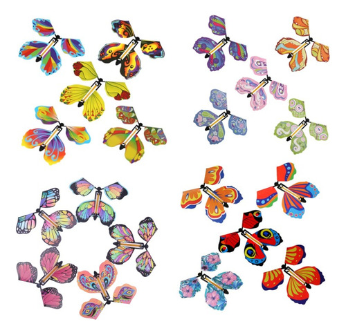 Juguetes Con Forma De Mariposa De Papel, 20 Unidades