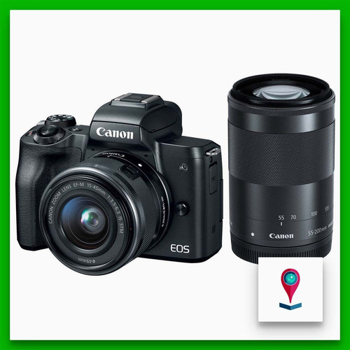 Canon M50 15-45mm Is Stm + 55-200mm Is Stm Kit Mirroless