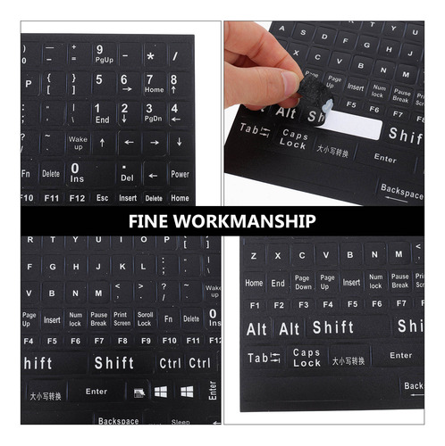 2 Hojas De Pegatinas Para Teclado Portátil Y Teclado De Orde