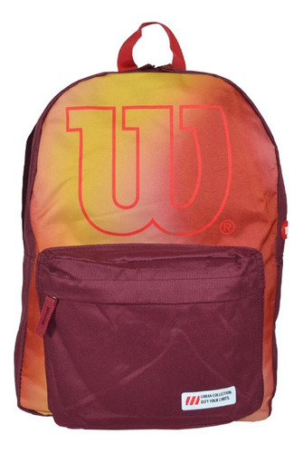 Mochila Wilson Urbana Deportes Gym Porta Notebook Reforzada Color Bordó