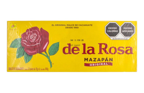 Caja Mazapán De Maní De La Rosa 40un 21g