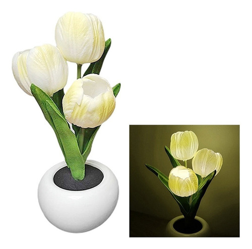 Lámpara De Maceta De Tulipanes De Simulación De Luz De Flor