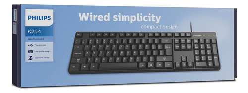 Teclado com fio Philips Mod Spk6254