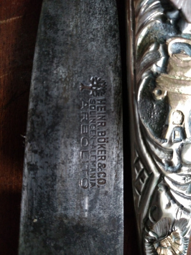 Cuchillo Verijero Arbolito,broker , Echó En Plata Y Oro