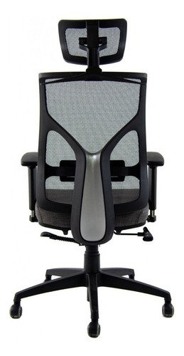 Silla de escritorio Decorarg Cool c/Cabezal C9LT39NM8LYG ergonómica negro y gris con tapizado de mesh y tela