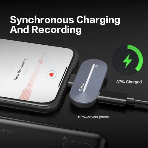 Micrófono digital inalámbrico compacto Synco P1l para iPhone, color negro