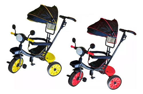 Triciclo Direccional Reforzado Capota Luz Sonidos Babymovil