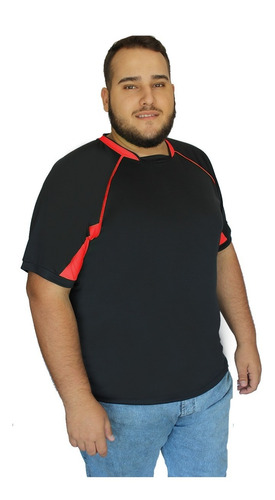 Imagem 1 de 1 de Camiseta Plus Size Basica Dry Fit Gola Redonda Careca Grande
