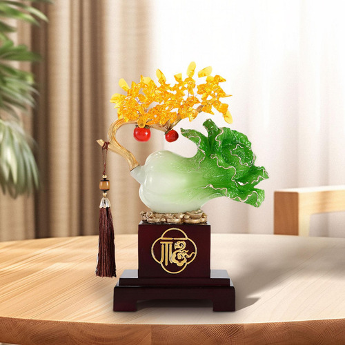 Estatua De Repollo Decoración China Fengshui 9,4x4,3x13