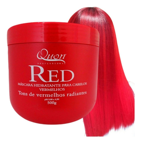 Mascara Matizadora Red Vermelha Pote 500g Quon Cosméticos