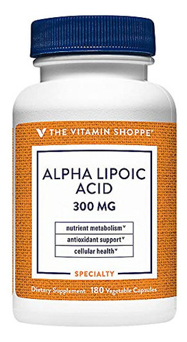 The Vitamin Shoppe Ácido Alfa Lipoico 300 Mg, Fórmula Anti