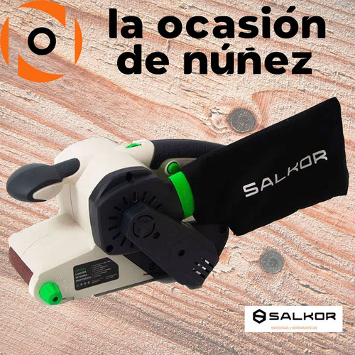 Imagen 4 de 7 de Lijadora De Banda Salkor 800w Profesional Madera Durlock