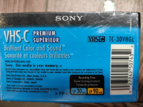 Fita Vhs C Sony 30min.