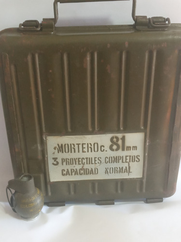 Antigua Caja Porta Proyectil De Mortero 81 Mm Ver Fotos (Usado)
