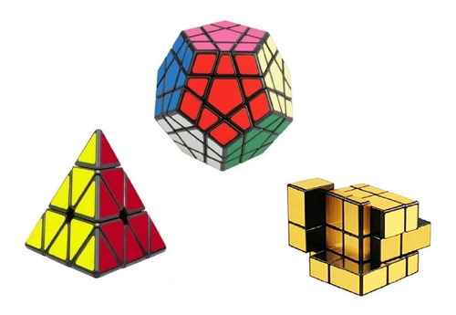 Cubo Rubik Pack X3 Qiyi Originales Megaminx Mirror Pyraminx