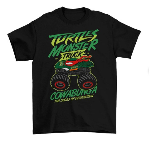 Polera Infantil Unisex Tortuga Ninja Truck Estampado Algodon