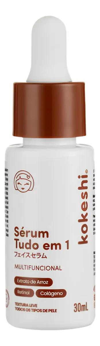 Sérum Facial Antiidade Kokeshi 30ml Com Ácido Hialurônico e Retinol