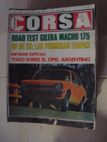 Revista Corsa 443 11/74 Test Moto Gilera Macho 175
