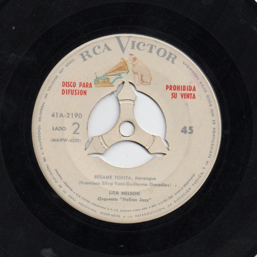 Lita Nelson - Papi / Besame Todita Vinilo Simple Promo Kktus (Usado)
