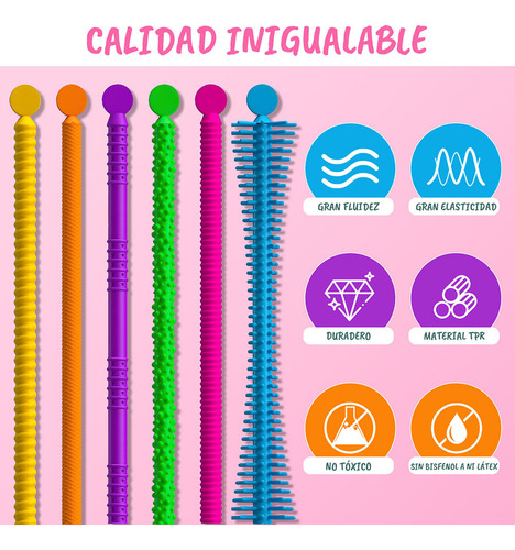 Ds* 6pcsjuguetes De Cuerda Elásticajuguetes Sensoriales