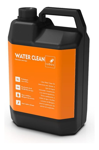 Clareador De Água Cubos Water Clean 5l Lagos Ornamentais