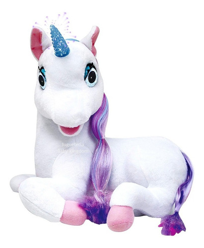 Muñeco Peluche Caballito Pony Unicornio Blanco De Television