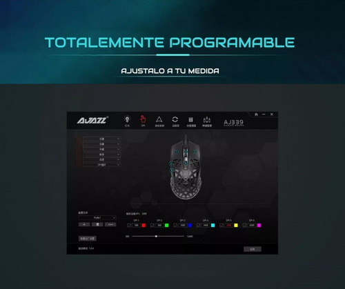 Imagen 8 de 8 de Mouse Gamer Rgb 12.600 Dpi - Ajazz Aj339 Negro