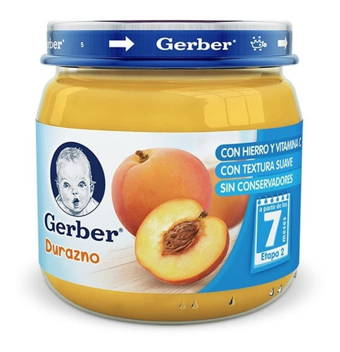 Papilla Para Bebé Gerber Durazno Etapa 2 113 Gr