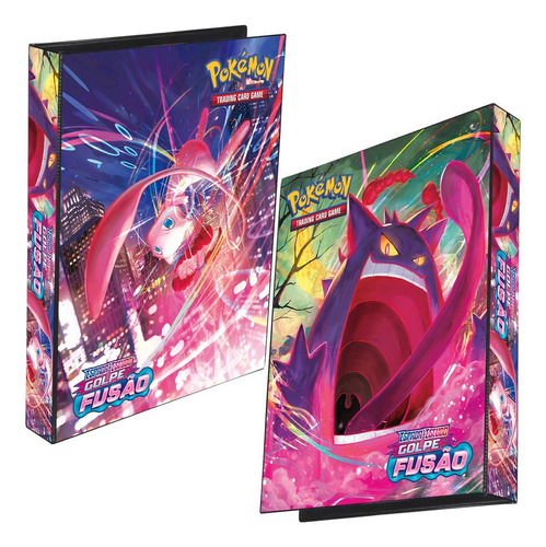 Pasta Fichário Pokémon Golpe Fusão Mew Gengar Álbum Capadura