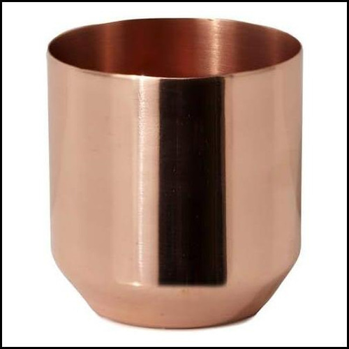 Mini Maceta Redonda Chapada En Cobre, Y De Serene Spaces Liv