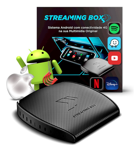 Streaming Box Automotivo Wi-fi 4g Carros Com Sistema Carplay