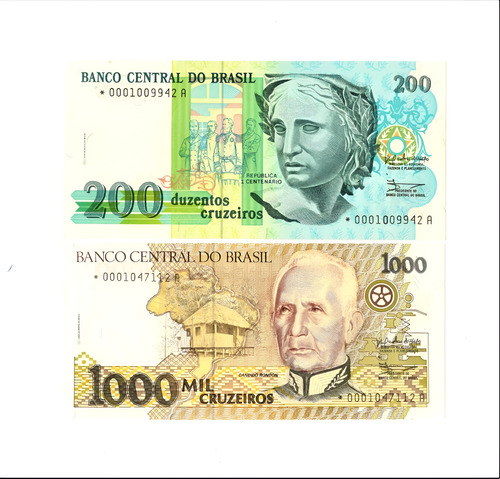 2 Cedulas C. 215a/ C. 217a ( Asterisco Fe ) Frete Grátis