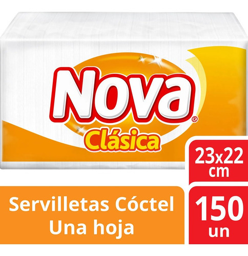 Servilletas Clasica Coctel Nova 150 Uni(5 Display) Super