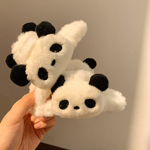 Pinzas Para El Pelo De Peluche Con Forma De Gato Con Forma D