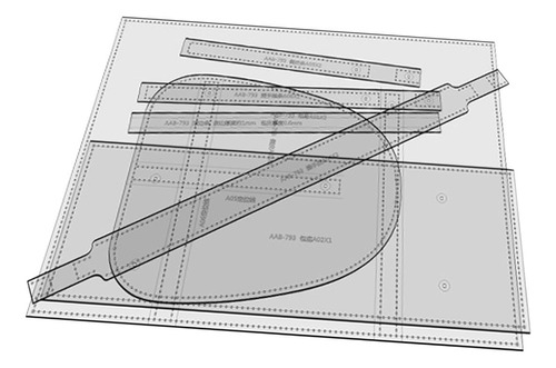 Plantilla De Bolso Aab-793 Plantilla De Bolso De Cuero Para