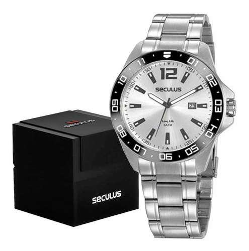 Relógio Masculino Prata Seculus Long Life 20809g0svna1