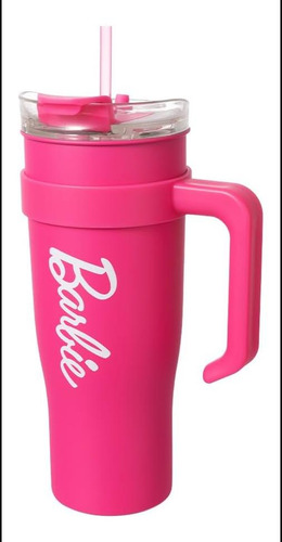 Copa De Acero De Miniso Barbie Collection Con Asa Y Paja Ml)