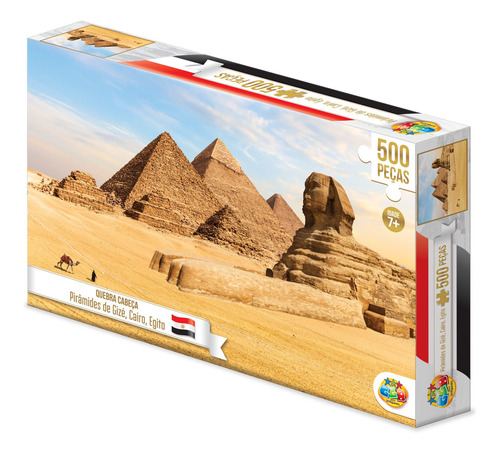 Quebra Cabeça 500 Peças Pirâmides De Gizé Cairo Egito
