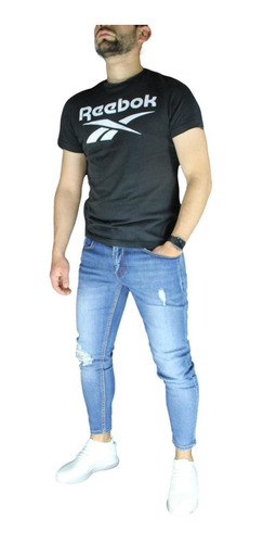 Imagen 3 de 8 de Pantalón Jeans Elasticado Semipitillo Rasgado Destroyed