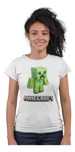 Playera Minecraft Creeper Videojuegos Aventura Steve Alex