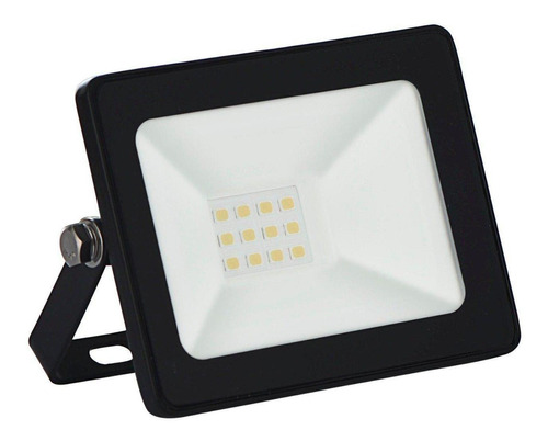 Refletor Tr Led 10w Slim Verde Preto