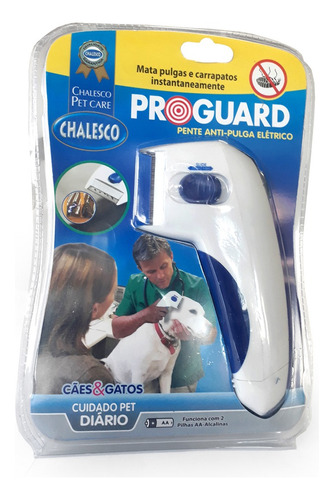 Pente Antipulga Elétrico Para Pet Cachorro Gatos Chalesco Cor Branco