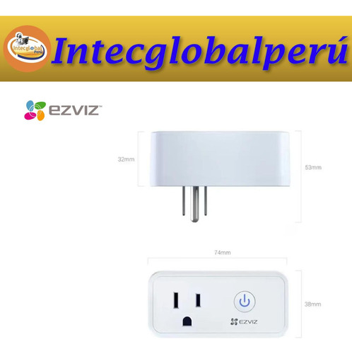 Mini Enchufe Ezviz T30 Wi-fi Smart T30-10b-us Alexa Google