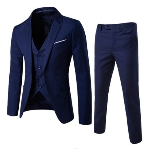 Solid Color Three Piece Suits For Men Suits